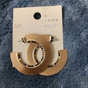 A New Day Gold Double Hoop Earrings